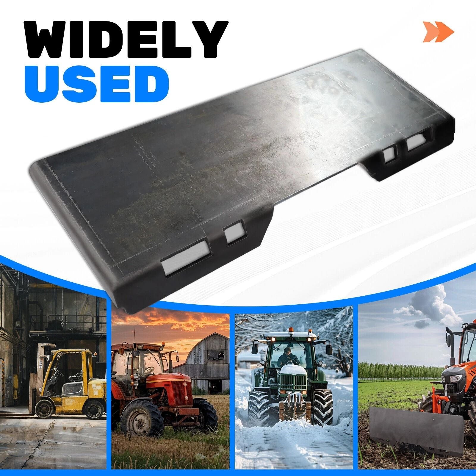 12 Thick Skid Steer Mount Plate Adapter  Quick Tach Attachment For Loaders  HeavyDuty Metal Constru 10