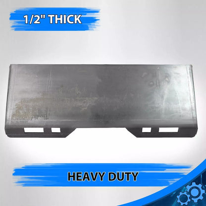 12 Thick Skid Steer Mount Plate Adapter  Quick Tach Attachment For Loaders  HeavyDuty Metal Constru 15