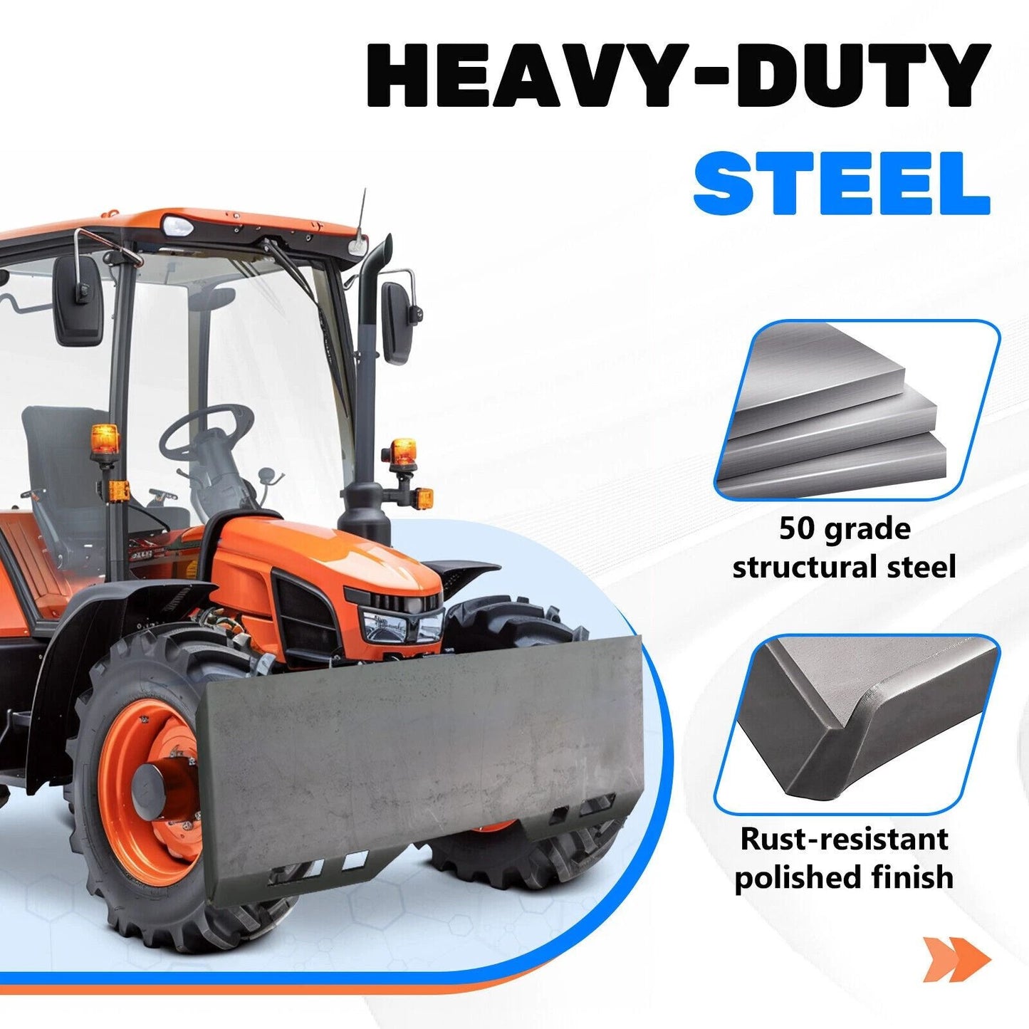 12 Thick Skid Steer Mount Plate Adapter  Quick Tach Attachment For Loaders  HeavyDuty Metal Constru 6
