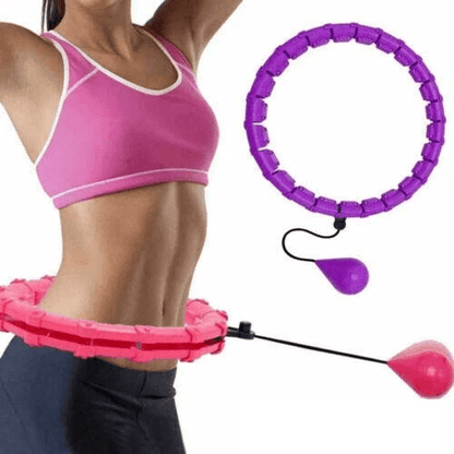 Custom Knots Weighted Hoola Fitness Hoop, Adult Smart Hula Hoop for Thin Waist & Weight Loss