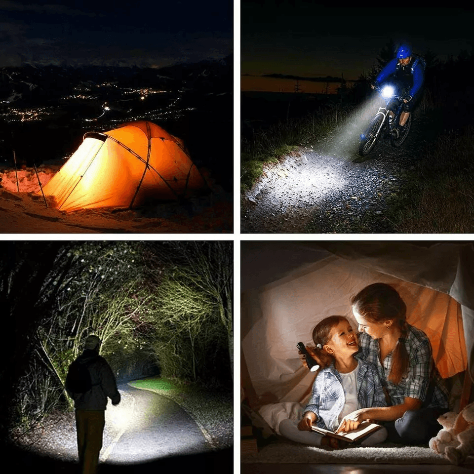 SuperBright LED Tactical Flashlight With Rechargeable Battery Waterproof Zoomable High Lumens Emerg 4