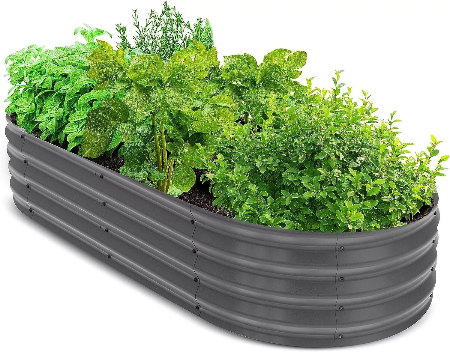 Galvanized Raised Garden Bed Planter Box For Vegetables  Outdoor Durable Steel Planter By Utopia Ho 2