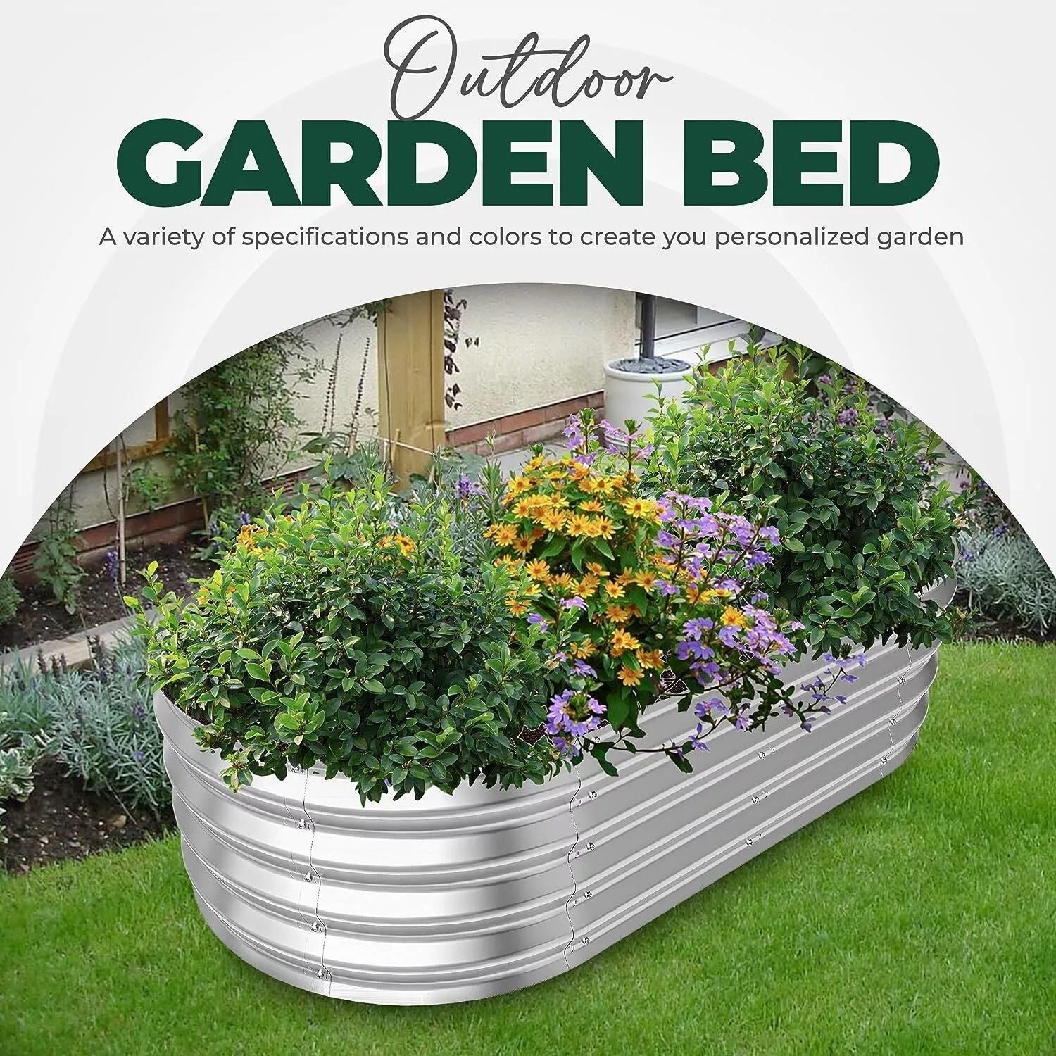 Galvanized Raised Garden Bed Planter Box For Vegetables  Outdoor Durable Steel Planter By Utopia Ho 4