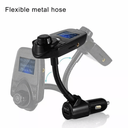 Bluetooth Wireless Car FM Transmitter AUX Stereo Receiver Adapter With 2 USB Charger Ports HandsFre 8