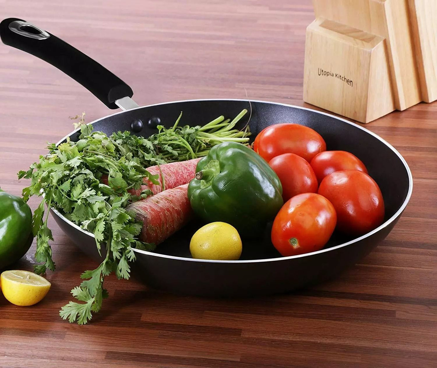 Utopia Kitchen 3 Piece Nonstick Frying Pan Set  8 95 11 Inch Induction Bottom Copper Ceramic Cookwa 4