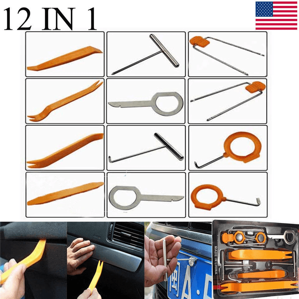 Universal Pry Removal Open Tools Kit for Car Dash Door Trim Panel Clips Radio