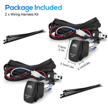 HeavyDuty 40A 12V Wiring Harness Kit Includes OnOff Switch Relay  Fuse For LED Light Bars  Fog Ligh 5