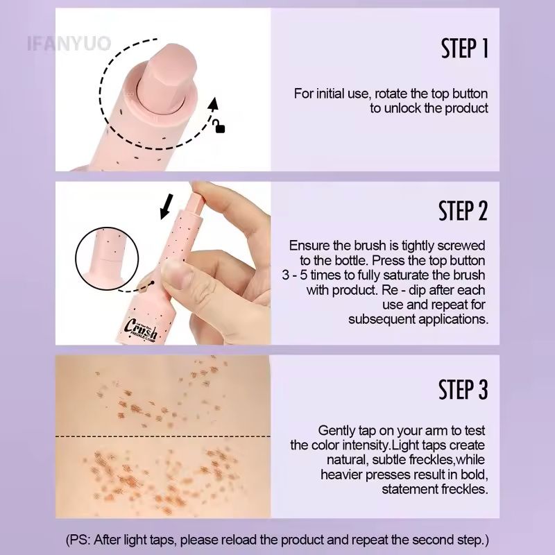 Freckle Stamp Pen With Cushion Tip  Waterproof Natural Dot Pen For LongLasting Freckle Makeup 6