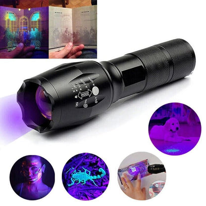 Powerful UV Torch Flashlight 120000LM Ultra Violet Blacklight LED Lamp For Professional Use 1