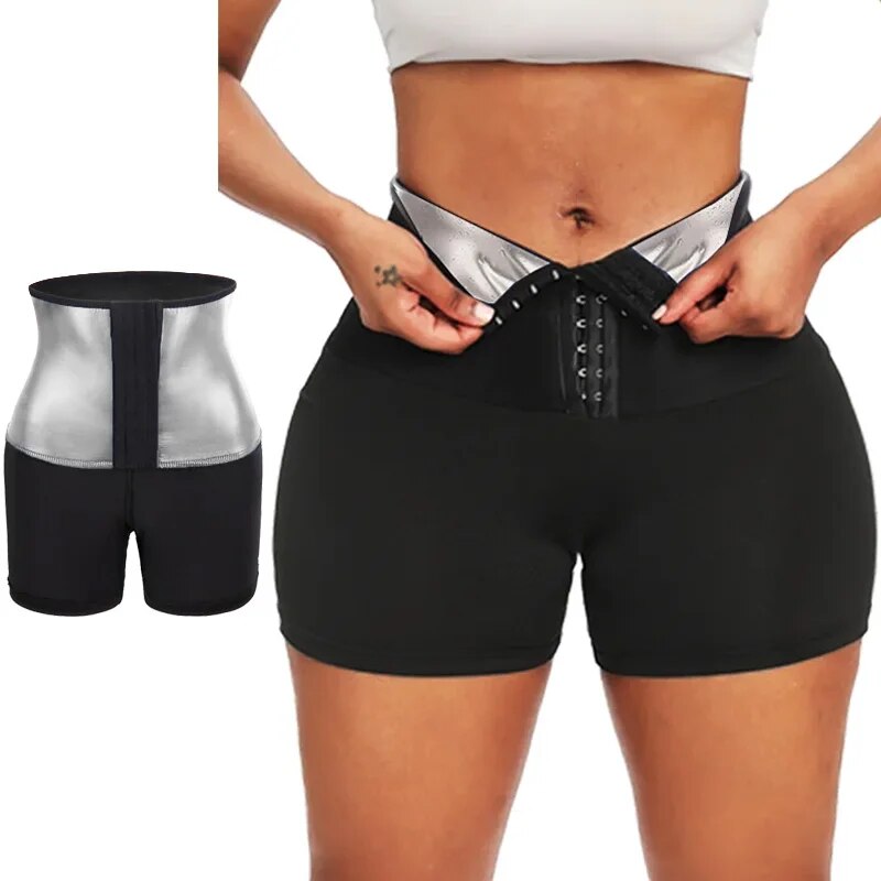 Thermal Sweat Slimming Shorts, Waist Trainer Pants for Women | Hot Sauna Effect, Body Shaping & Toning