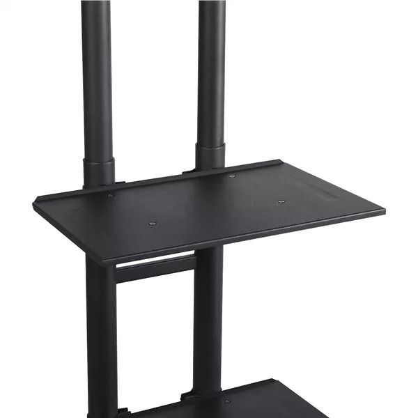 32 To 75in HeightAdjustable Mobile TV Stand  Rolling TV Cart With Lockable Wheels  Storage Shelves 9