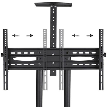 32 To 75in HeightAdjustable Mobile TV Stand  Rolling TV Cart With Lockable Wheels  Storage Shelves 6