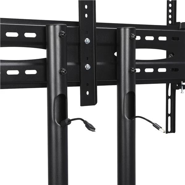 32 To 75in HeightAdjustable Mobile TV Stand  Rolling TV Cart With Lockable Wheels  Storage Shelves 7