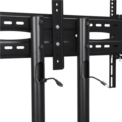 32 To 75in HeightAdjustable Mobile TV Stand  Rolling TV Cart With Lockable Wheels  Storage Shelves 7