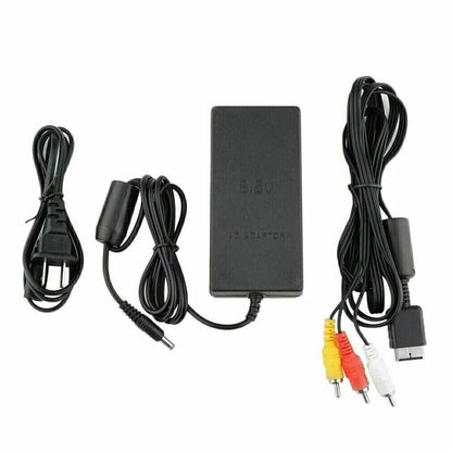 Sony PS2 Slim Power Supply  AV Cable OfficialGrade Charger TV Adapter And Replacement Cable 3