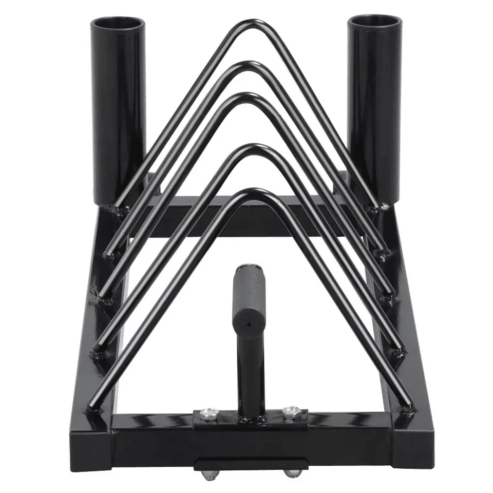 Horizontal Barbell And Plate Storage Rack Olympic Bumper Bar Holder  Weight Plate Organizer Rolling 2