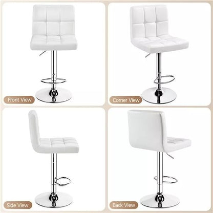 Bar Stools PU Leather Barstools Height Adjustable For Kitchen Island Counter Modern Swivel Stools W 10