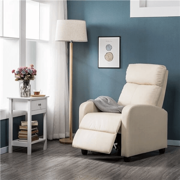 Adjustable Single Leather Reclining Chair With Pocket Spring For Living Room Comfortable Modern Rec 3