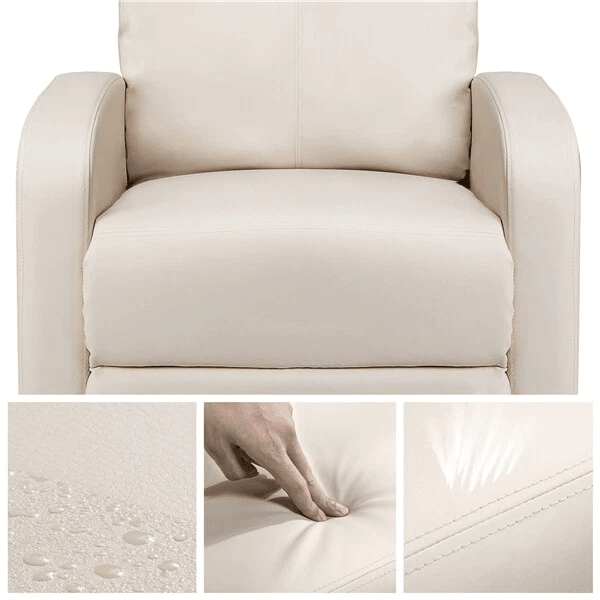 Adjustable Single Leather Reclining Chair With Pocket Spring For Living Room Comfortable Modern Rec 1