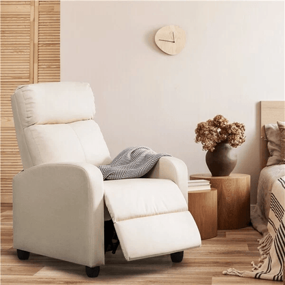 Adjustable Single Leather Reclining Chair With Pocket Spring For Living Room Comfortable Modern Rec 2