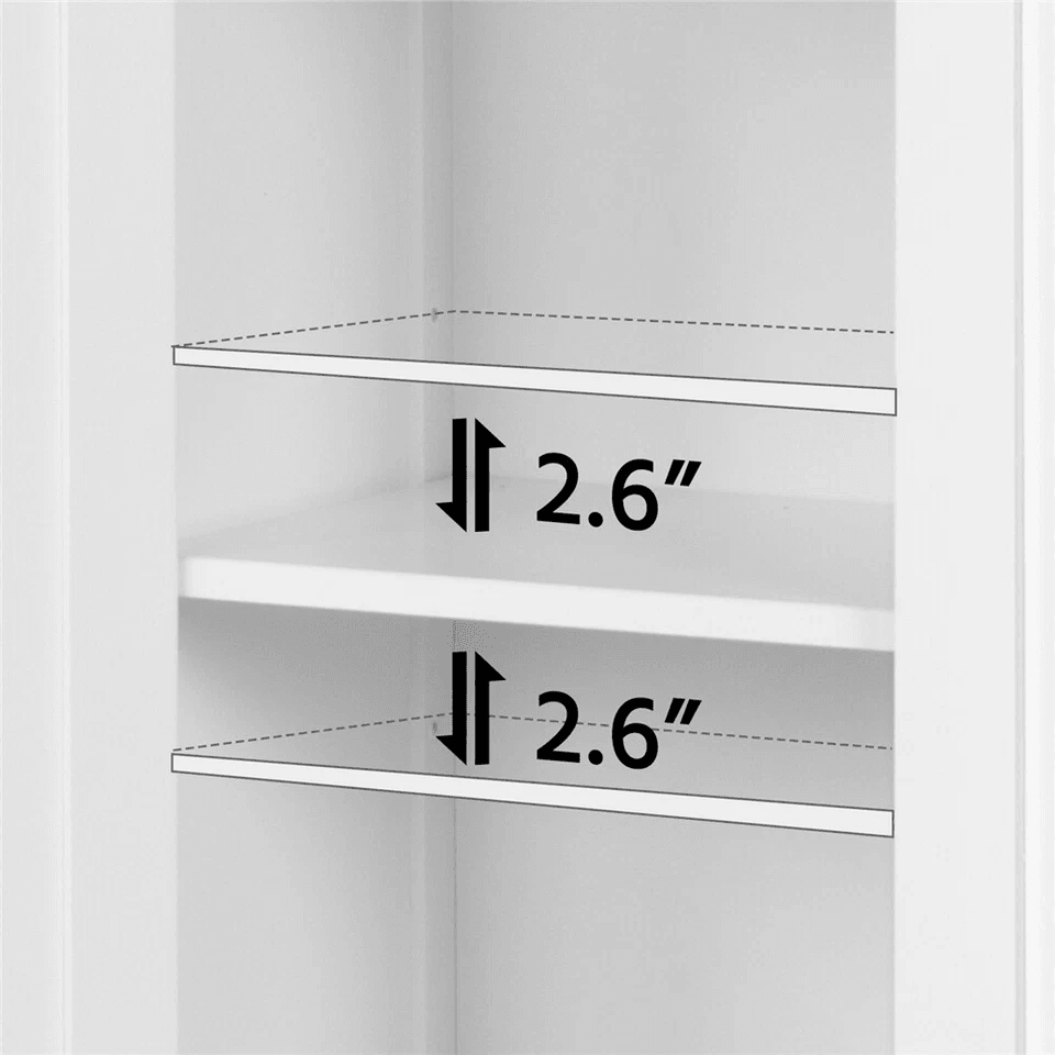 Bathroom Floor Cabinet With Adjustable Shelves Free Standing Storage Organizer Compact Size High Lo 2