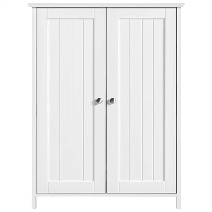 Bathroom Floor Cabinet with Adjustable Shelves, Free Standing Storage Organizer, Compact Size, High Load Capacity