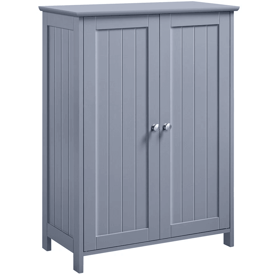 Bathroom Floor Cabinet With Adjustable Shelves Free Standing Storage Organizer Compact Size High Lo 4