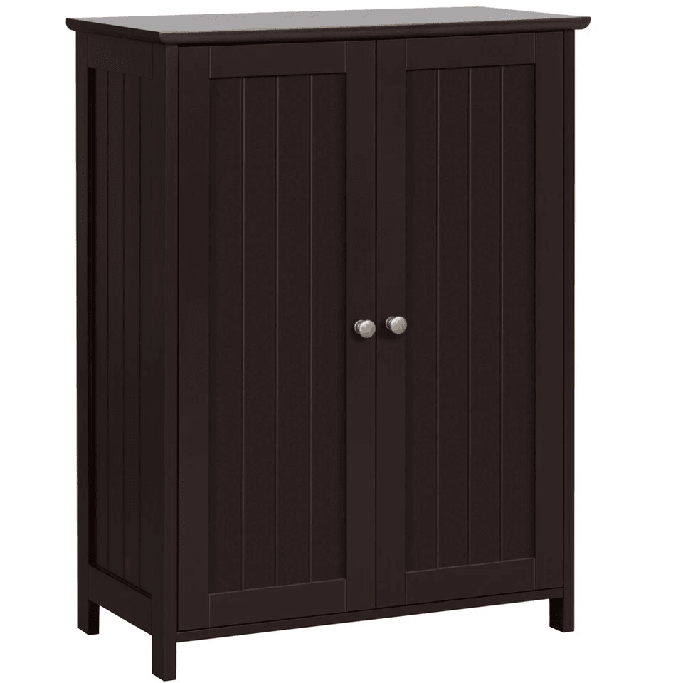Bathroom Floor Cabinet With Adjustable Shelves Free Standing Storage Organizer Compact Size High Lo 5