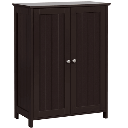Bathroom Floor Cabinet With Adjustable Shelves Free Standing Storage Organizer Compact Size High Lo 5