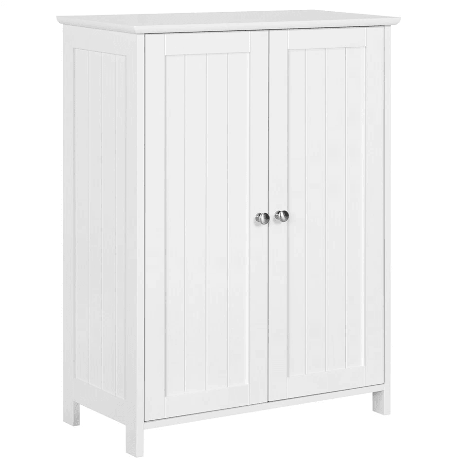 Bathroom Floor Cabinet With Adjustable Shelves Free Standing Storage Organizer Compact Size High Lo 6