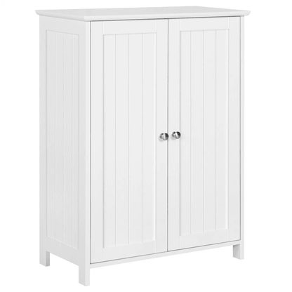 Bathroom Floor Cabinet With Adjustable Shelves Free Standing Storage Organizer Compact Size High Lo 6