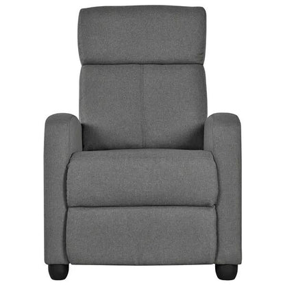 Modern Single Recliner Chair  Upholstered Sofa With Pocket Spring For Living Room Gray Linen Reclin 4