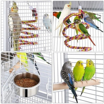 61 Large Bird Cage With Play Top Spacious Parrot Cage For Finch Cockatoo Budgie  Conure Includes St 2