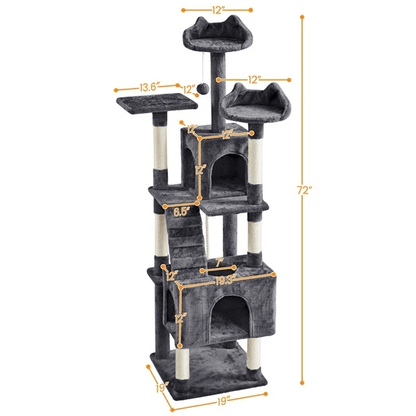 Cat Tree Tower Condo Activity Centre Multilevel Indoor Kitten Playhouse  Scratching Post For Cats 1