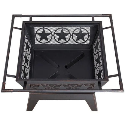 32in Wood Burning Fire Pit – Heavy-Duty Steel Fire Bowl with Cooking Grill for Outdoor Gatherings