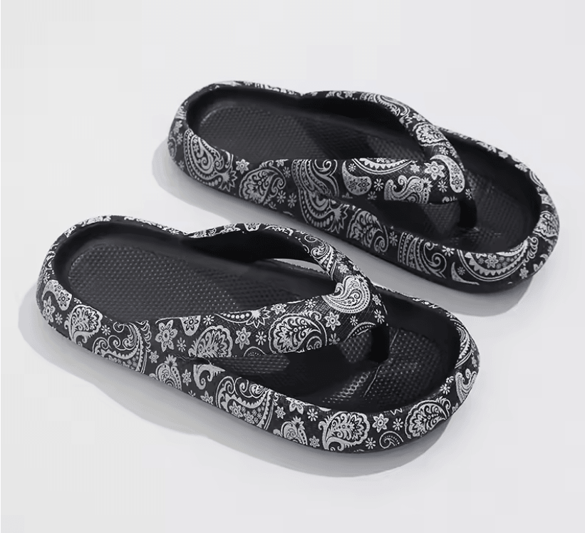 Leopard Cloud Comfort Flip Flops For Women Thick Sole Travel Beach Sandals 6
