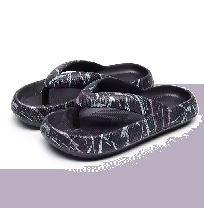 Leopard Cloud Comfort Flip Flops For Women Thick Sole Travel Beach Sandals 5