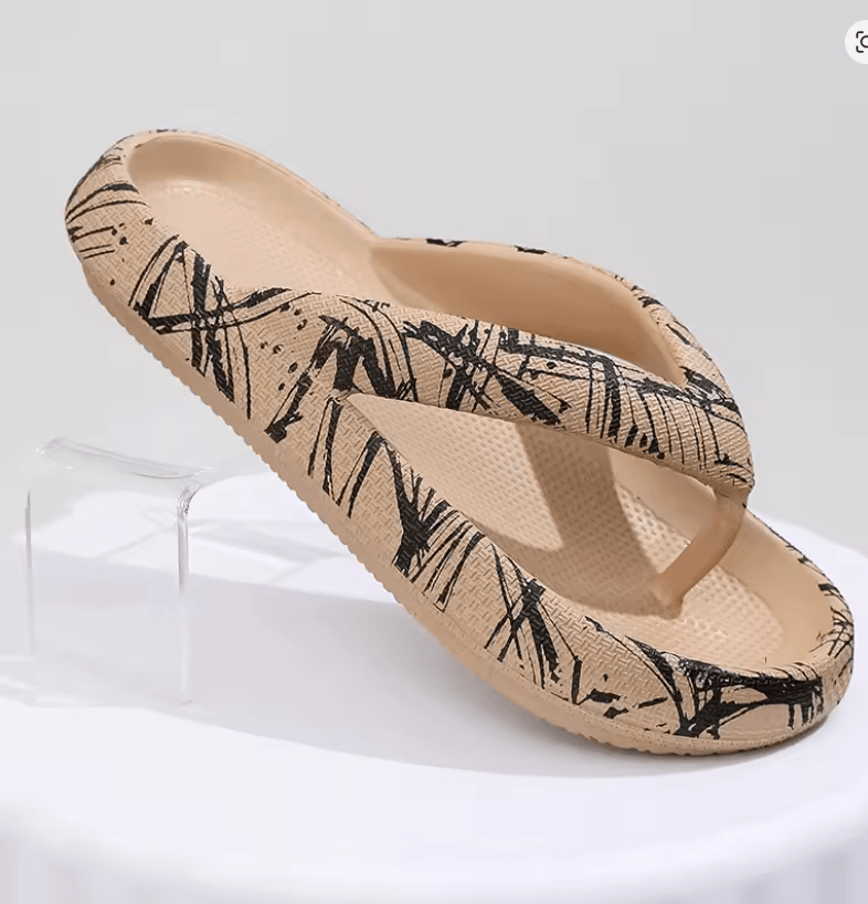 Leopard Cloud Comfort Flip Flops For Women Thick Sole Travel Beach Sandals 3