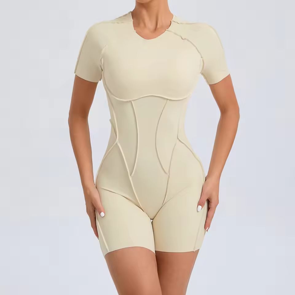 Backless Scrunch Gym Jumpsuit For Women OnePiece Yoga Sportswear 6
