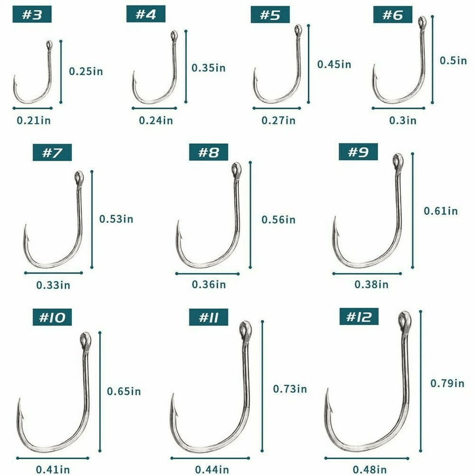 Fish Hooks Black High Carbon Sharpened Kit With Box Quality Fishing Hook Set 1