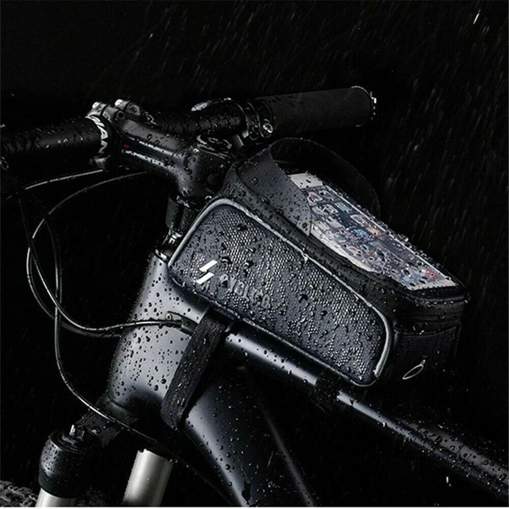 Waterproof Bicycle Phone Holder Bag  MTB Top Tube Frame Bag For Cycling With Sensitive Touch Screen 6