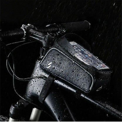 Waterproof Bicycle Phone Holder Bag  MTB Top Tube Frame Bag For Cycling With Sensitive Touch Screen 6