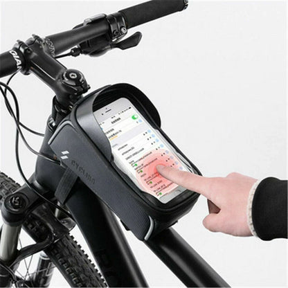 Waterproof Bicycle Phone Holder Bag  MTB Top Tube Frame Bag For Cycling With Sensitive Touch Screen 1