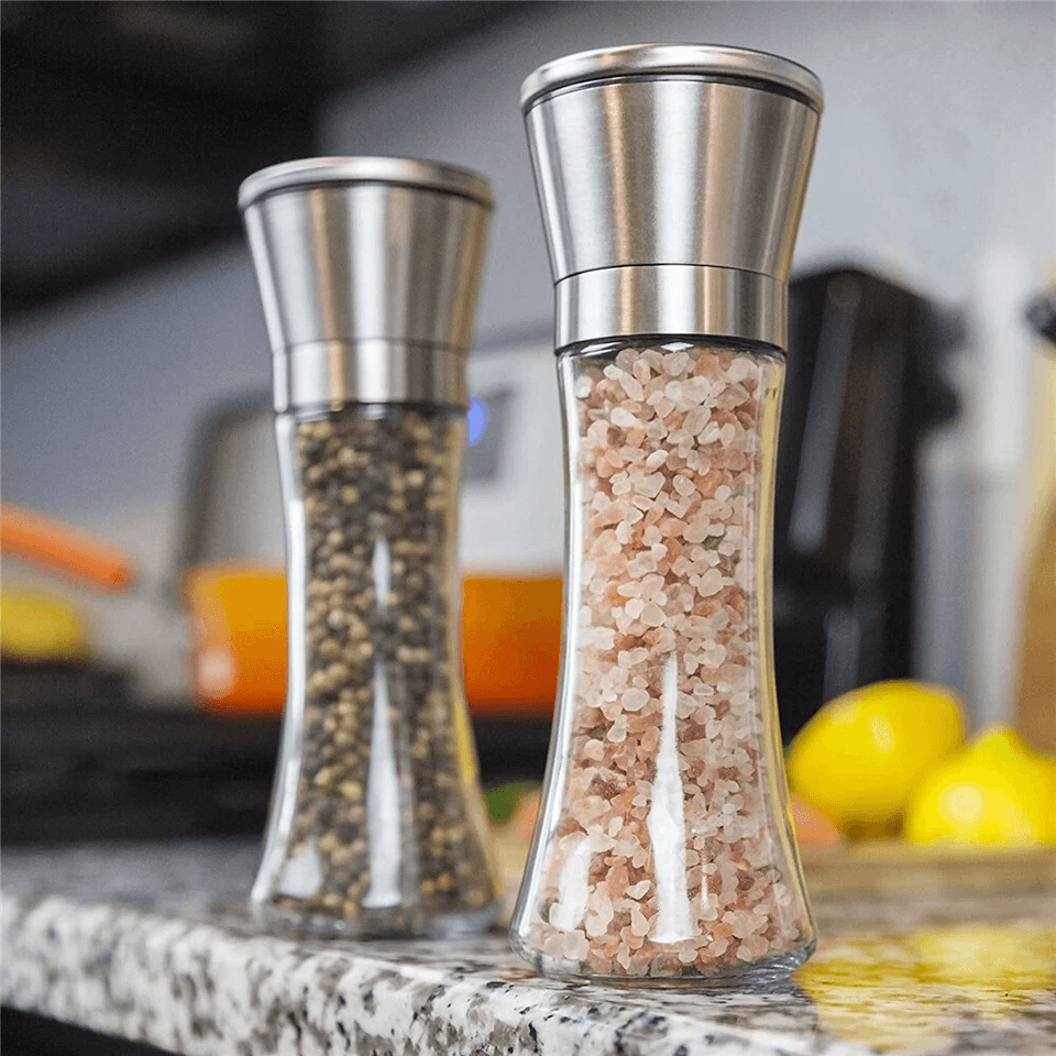 Manual Salt Pepper Grinder, 1pc Grinder, Stainless Steel Spice Grinder, Salt Shaker, Kitchen Mills Accessory