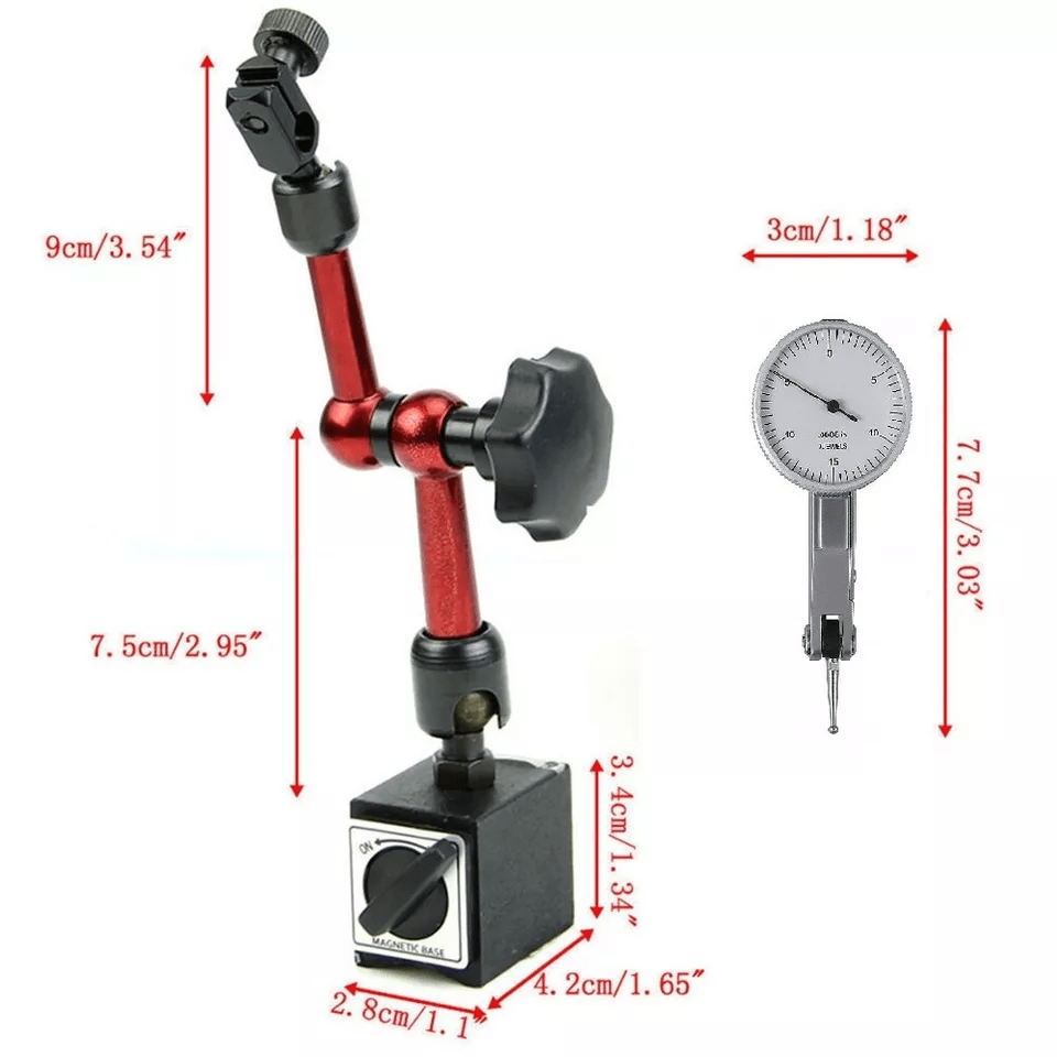 Universal Flexible Magnetic Metal Base Holder Stand Heavy Duty Dial Test Indicator Tool 3