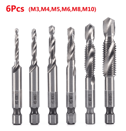 Titanium Metric Tap Drill Bit Set For Hex Shank Power Tools 20