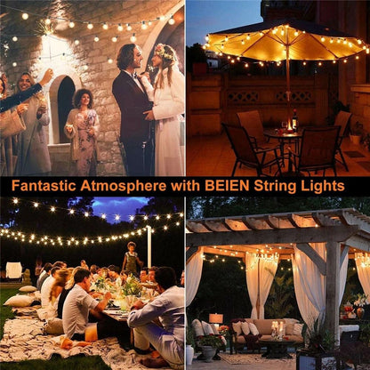G40 Solar Powered 18ft Outdoor Patio String Lights  Dusk To Dawn Globe Lights For Yard Bistro  Deco 2