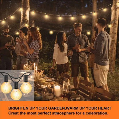 G40 Solar Powered 18ft Outdoor Patio String Lights  Dusk To Dawn Globe Lights For Yard Bistro  Deco 3
