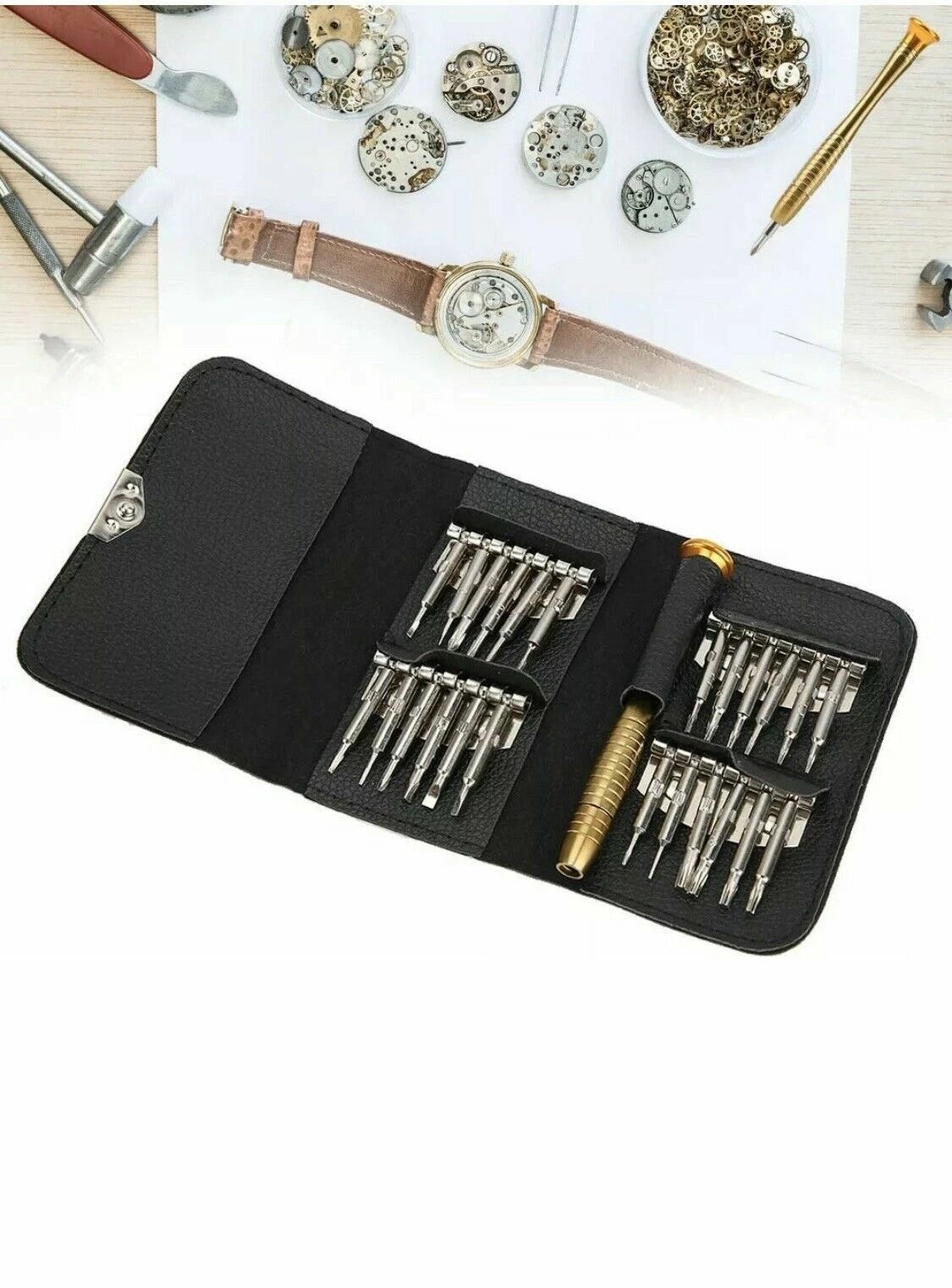 HighPrecision Watch Repair Tool Kit Professional Watchmakers Screwdriver Set  Eyeglasses 1