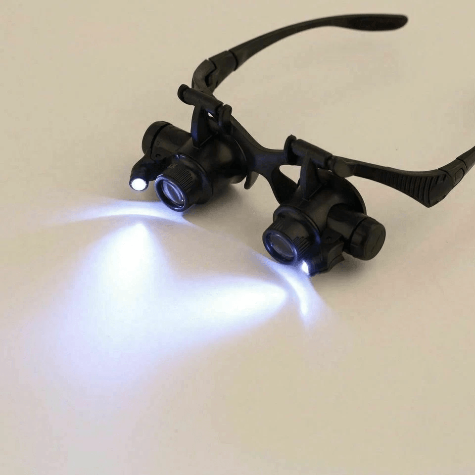 Double Lens Watch Repair Magnifier With LED Jewelry  Watchmaker Loupe ABSGlass Close Focus Precisio 3